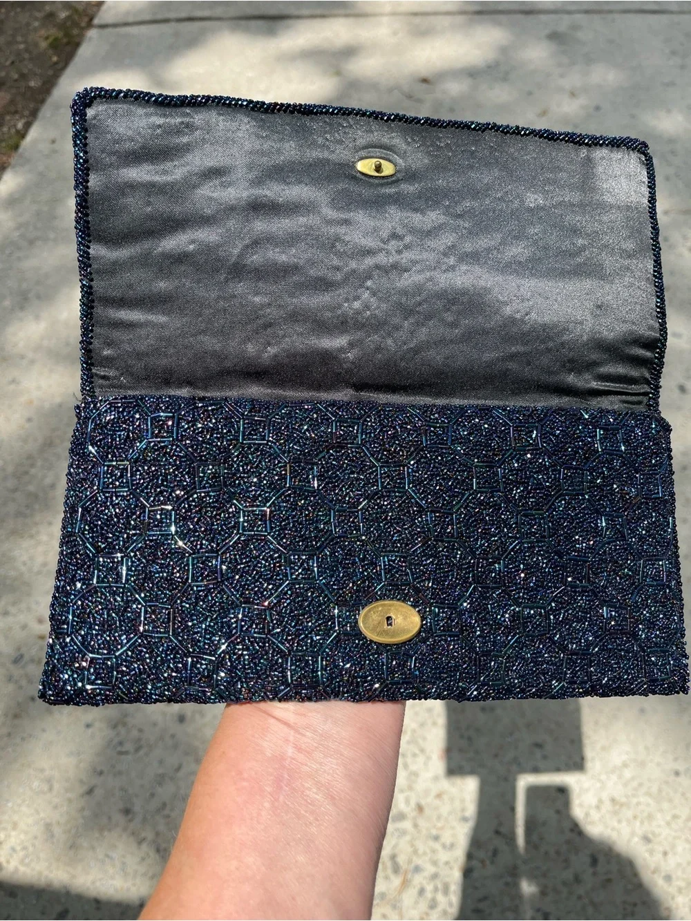 Vintage hand beaded evening bag